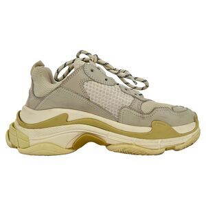 Balenciaga Triple S Sneakers in Cream Nylon